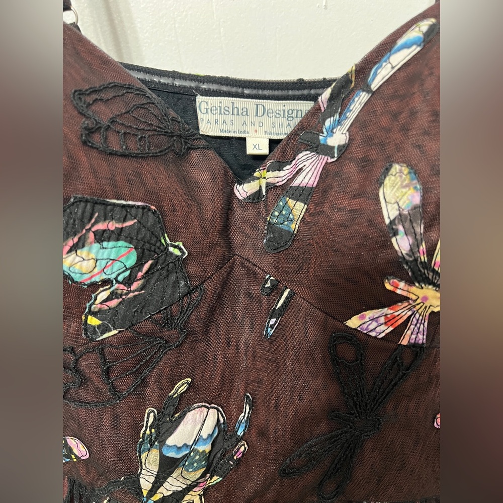 Anthropologie Geisha designs beautiful butterfly dress Like new - Picture 5 of 8